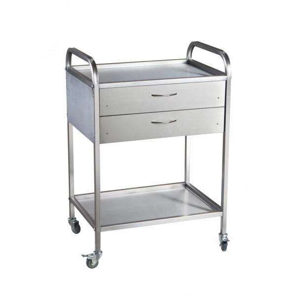 Stol-telejka dlya medisinskix instrumentov iz nerjaveyki