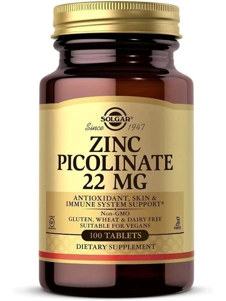 Цинк пиколинат Solgar Zinc Picolinate 22mg (100 шт.)