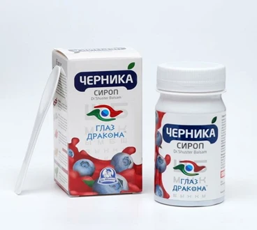Ko'rishni yaxshilash uchun sirop Blueberry Dragon Eye Dr.Shuster Balzam