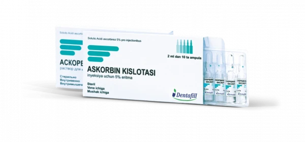 ASKORBINOVAYA KISLOTA inyeksiya uchun eritma 1ml 5% N5