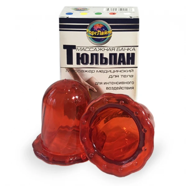 Антицеллюлитный массажер для тела 'Банка Тюльпан'