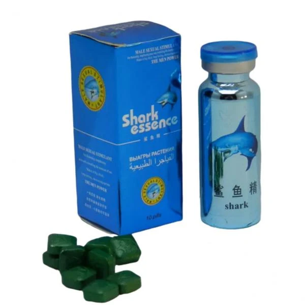 БАД для потенции с экстрактом виагры акулы Shark Essence (10 таблеток)
