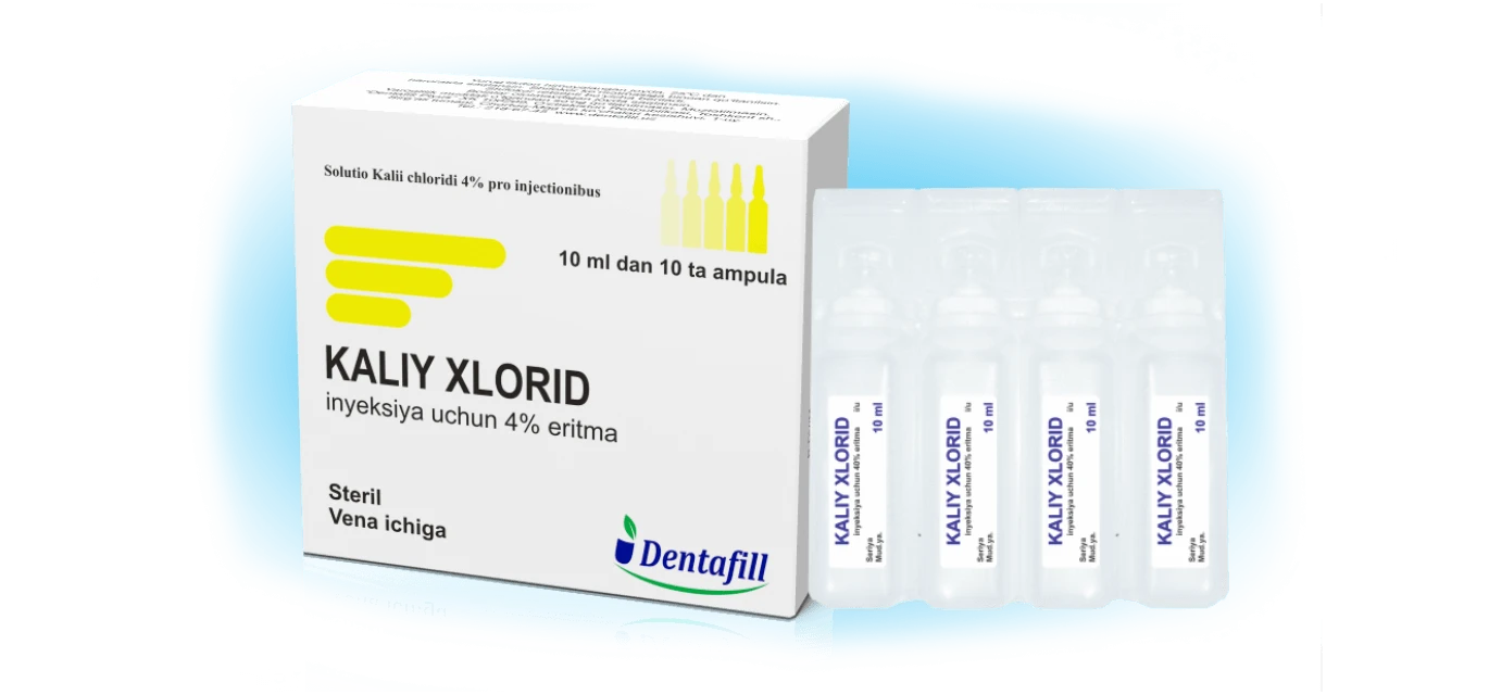 KALIYA XLORID inyeksiya uchun eritma 5ml 4% N5