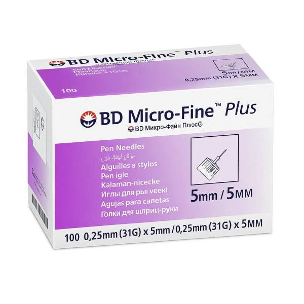 Иглы для шприц-ручки "BD-Micro-Fine Plus" 5 mm №100/№1