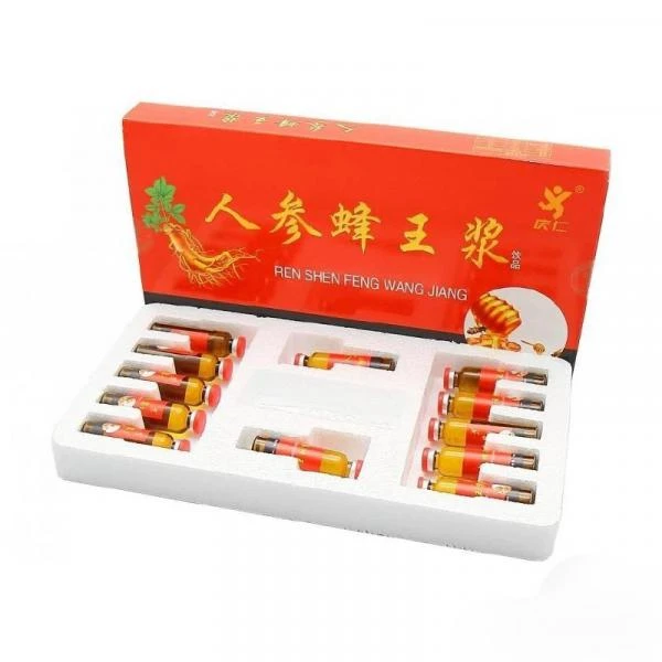 Ginseng bilan Royal jele Ren Shen Feng Vang Jiang 10x12 ml.