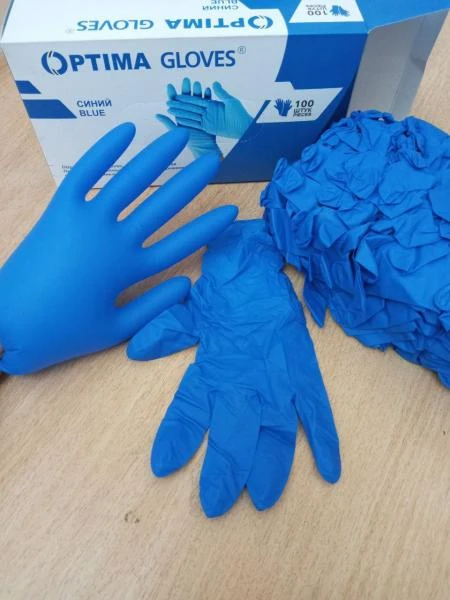 Перчатки латексные, пудренные
