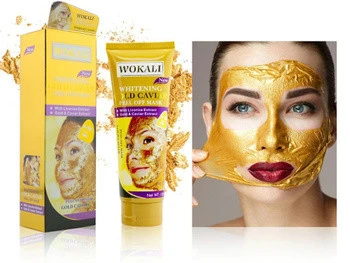 Yuzni parvarish qilish uchun oltin niqob "Wokali Whitening Gold Caviar"