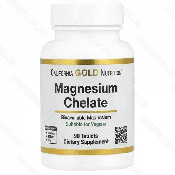 Xeлaт мaгния, 210 мг, 90 тaблeтoк (105 мг в 1 тaблeткe)