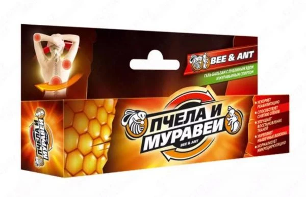 Bo'g'imlar uchun ari va chumoli balzam-gel