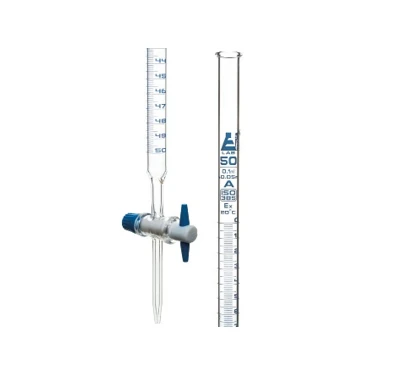 Byuretka 50 ml, klass "A", borosilikatnoe steklo, s PTFE kranom