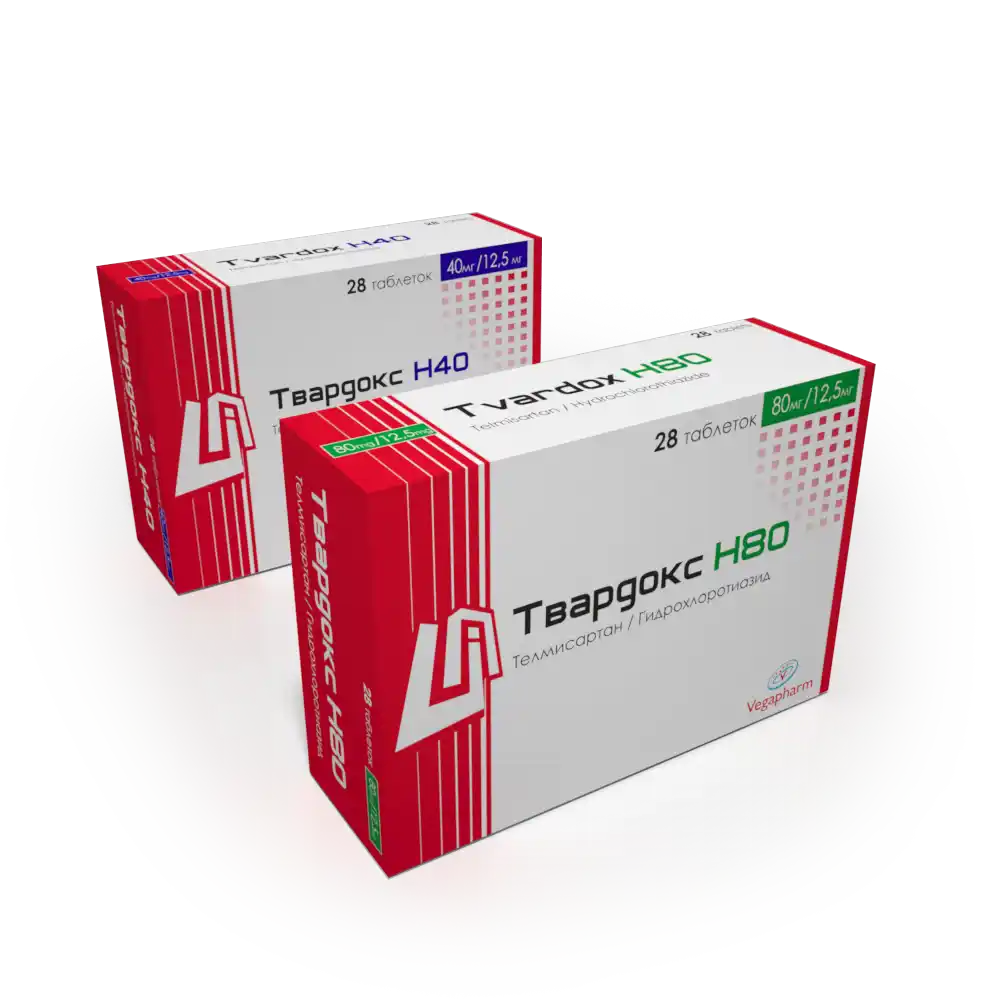 TVARDOKS H40 tabletkalari 40 mg / 12,5 mg N28