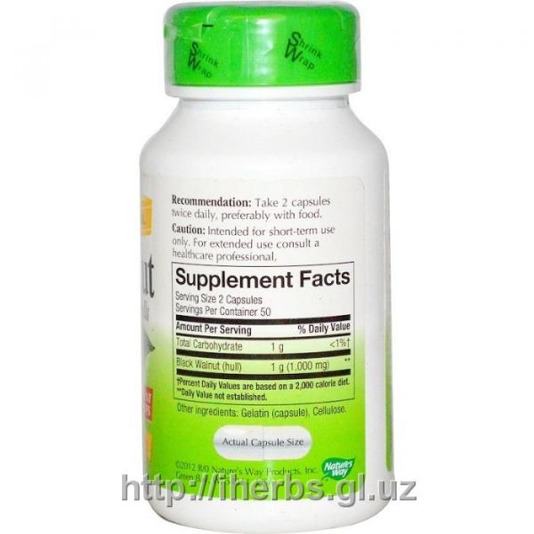 Nature's Way, Cherniy orex, otrubi, 500 mg