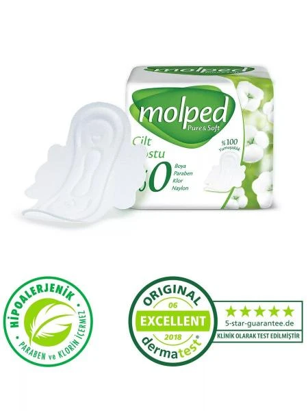 Sanitariya prokladkalari sof va yumshoq normal 8 dona / pk kalıplanmış