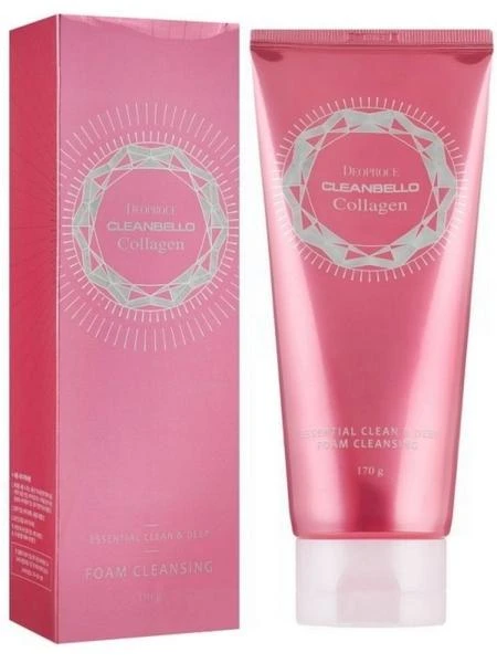 Пенка для умывания с коллагеном cleanbello collagen essential clean & deep foam cleansing 5524 Deoproce (Корея)