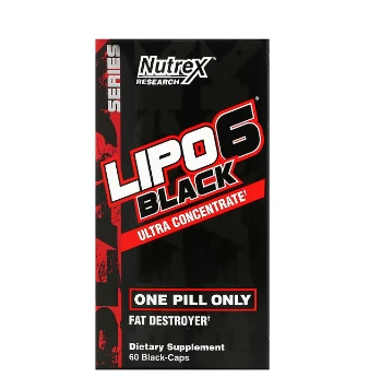 Жиросжигатель Nutrex Research, LIPO-6 Black, ультраконцентрат, 60 черных капсул
