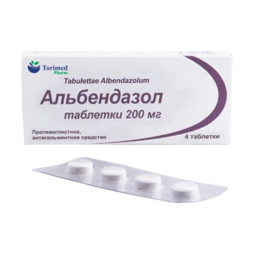 ALBENDAZOL tabletkalari 200mg N1