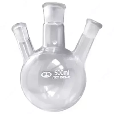 Колба КГУ-3-1-500-29/32-19/26 с тремя горловинами