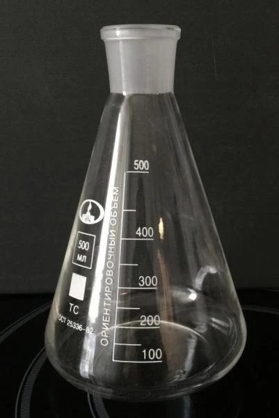 Kolba laboratornaya s deleniem TS (konicheskaya) 1000 ml