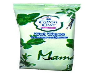 Влажные салфетки гигиенические Cotton Club № 15 Мята
