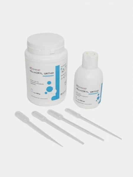 Stomatologicheskiy polimerniy material Villacryl Ortho 500 g + 250 ml + 3x12 ml