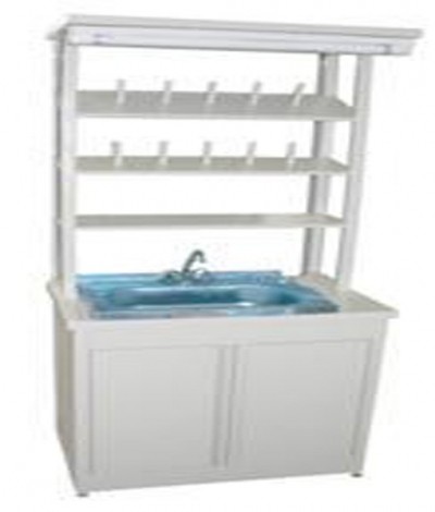 Стол металлический лабораторный с раковиной