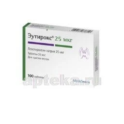 EUTIROKS tabletkalari 25mkg N100