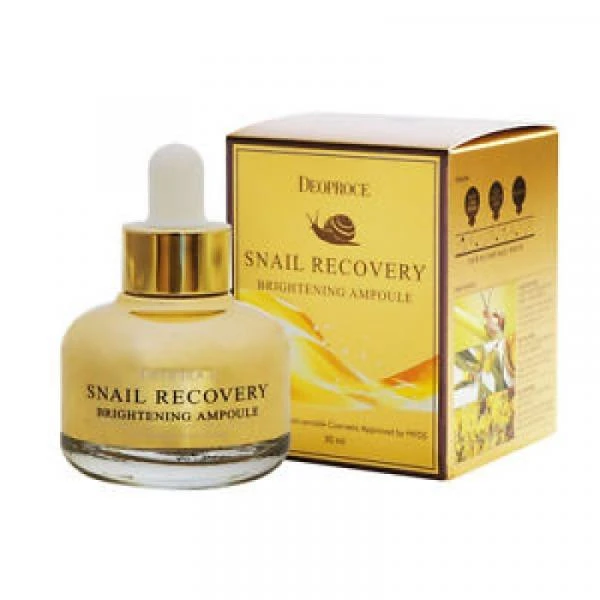 Сыворотка антивозрастная с экстрактом слизи улитки snail recovery brightening ampoule 30г 5576 Deoprose (Корея)