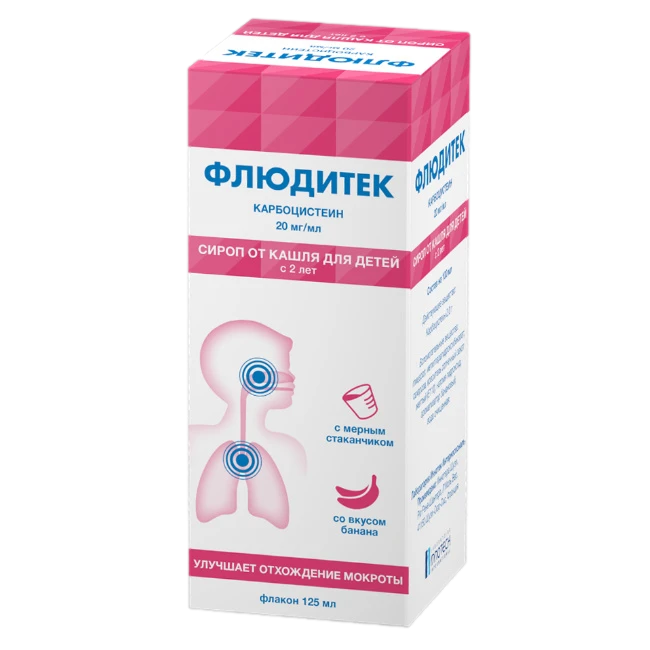 FLYUDITEK sirop so vkusom banana 125ml 20mg/ml