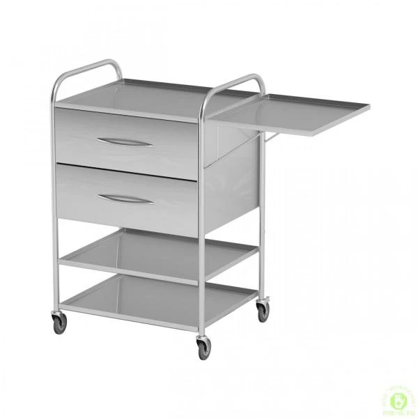 Stol-telejka dlya medisinskix instrumentov iz nerjaveyki