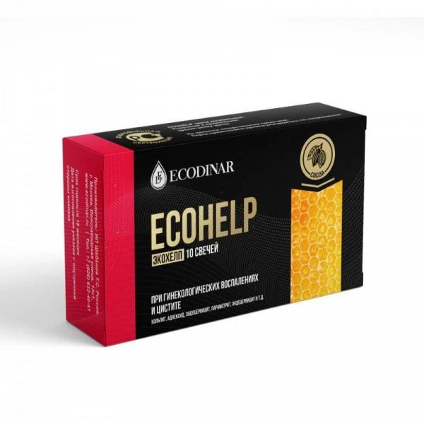 Intim gigiena uchun kosmetik tabiiy vosita, ginekologik yallig'lanish uchun Ekohelp fitoswechi, 10 dona