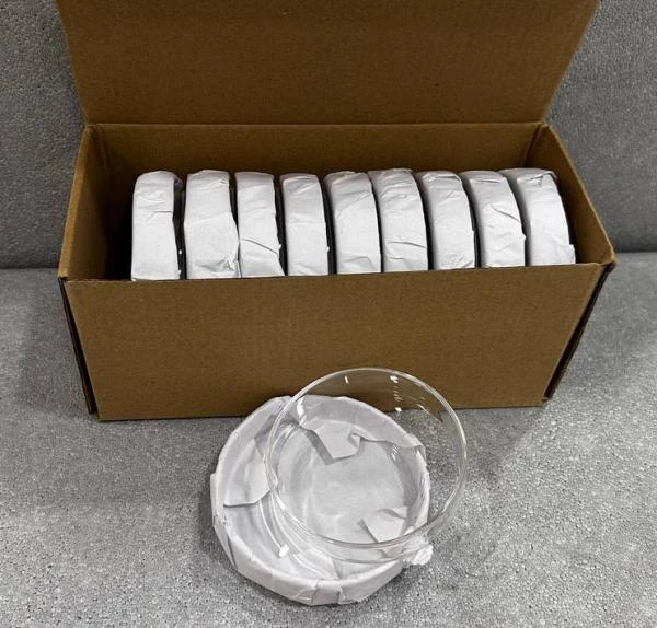 Chashki Petri (steklo), diametr 90 mm, visota 15 mm