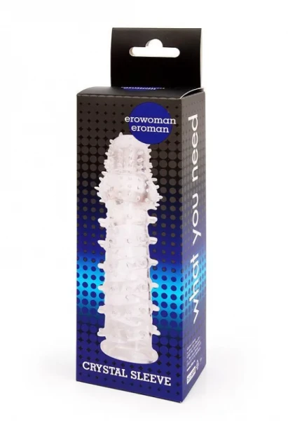 Crystal sleeve shpiklari bilan kattalashtirish uchun yopiq shaffof bo'rttirma uchi-13,5 sm.