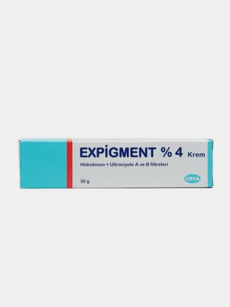 Ko'rinadigan ta'sir teri pigmentatsiyasining buzilishi uchun oqartiruvchi krem Expigment 4% (30 gramm)