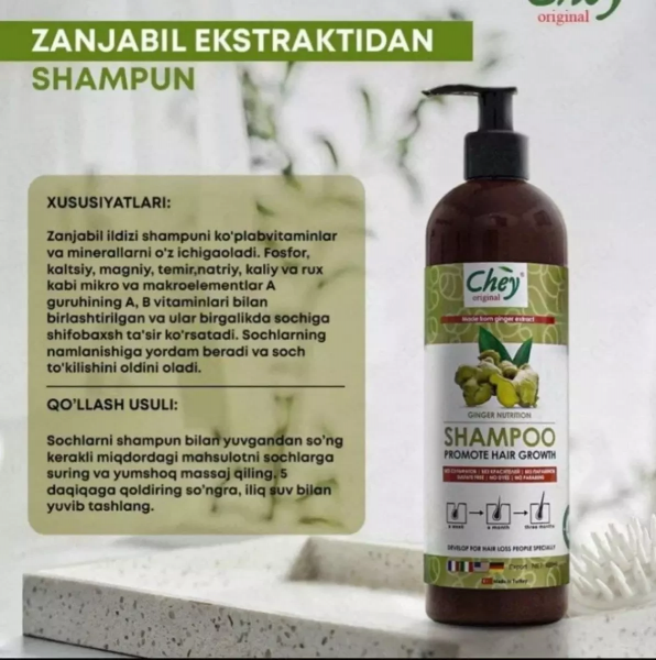 Shampuni Chey c ekstraktom imbirnogo kornya