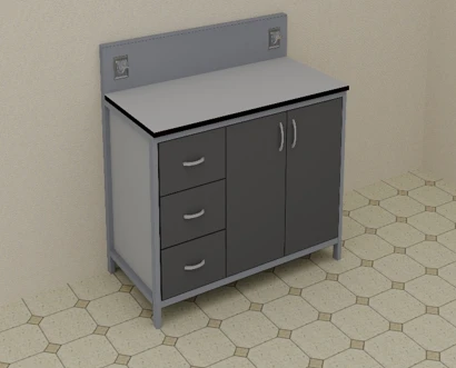 Стол лабораторный 1500*650*1050 мм, модель 2