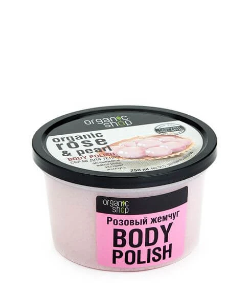 Skrab dlya tela "Rozoviy jemchug" Organic Shop, 250 ml