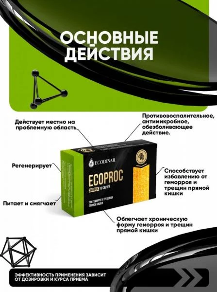 Набор фитосвечей при геморрое и трещинах прямой кишки Экопрок !