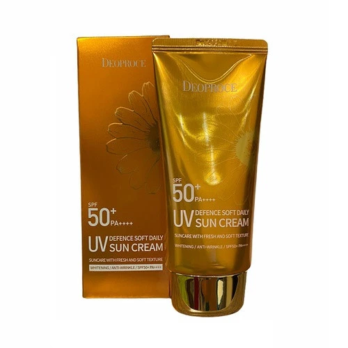 Солнцезащитный крем uv defence soft daily sun cream spf50+ pa++++ 70г 5580 Deoprose (Корея)
