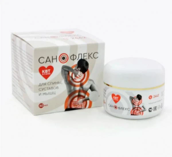 Bo'g'inlar va mushaklarning orqa qismi uchun sanflex balzam