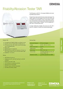 Тестер истираемости /ломкости таблеток TAR