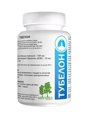 Тубелон. Бад с бетулином. Препарат для нижних и верхних дыхательных путей.Против вирусов, простуды и кашля.