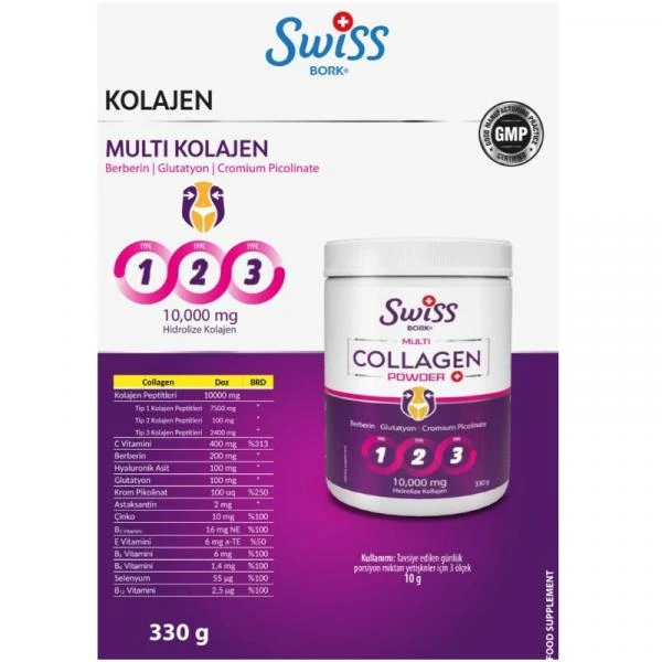 Swiss Bork Multikollagen kukuni 330 gr