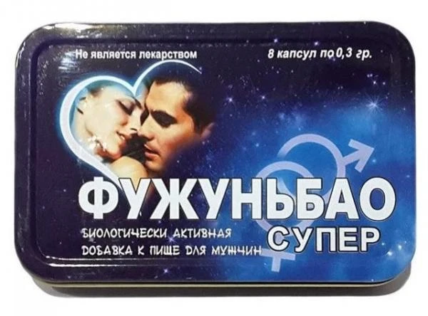 Erkaklar uchun preparat "Fujunbao Super" kapsulalari