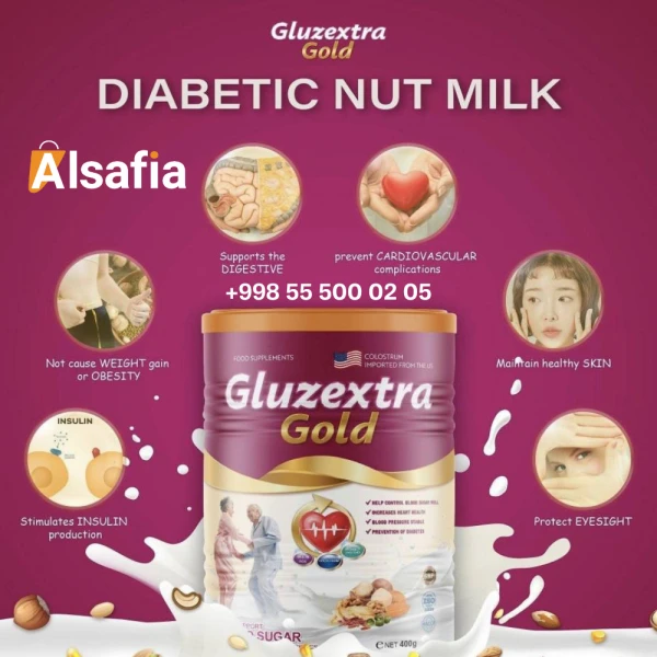 GLUZextra Sure – qandli diabetga chalinganlar uchun 100% tabiiy yong‘oq suti