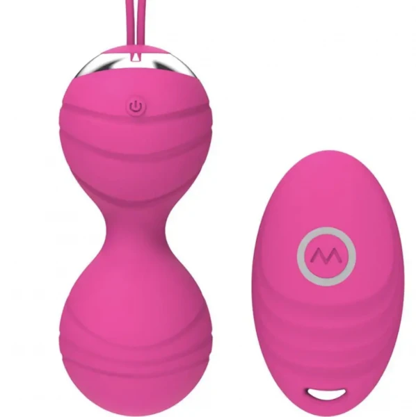 Masofadan boshqarish pulti bilan ayol silikon vibrator