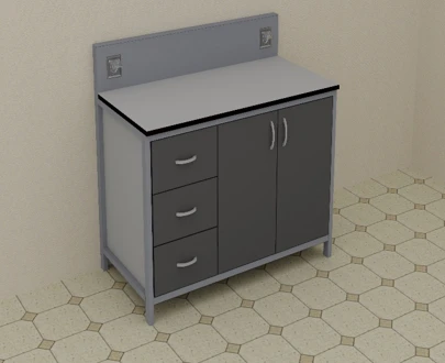 Laboratoriya stoli 1200*650*1050 mm, 3-model