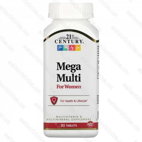 Ayollar uchun multivitaminli mikroelementlar Mega Multi for Women, 90 tabletka