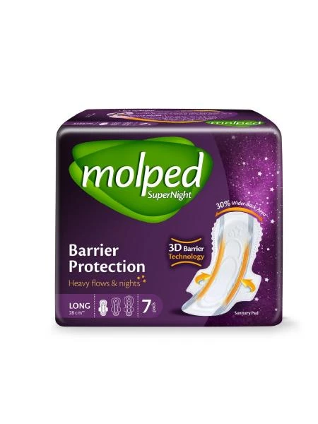 Гигиенические прокладки supernight long, 7 шт/уп molped