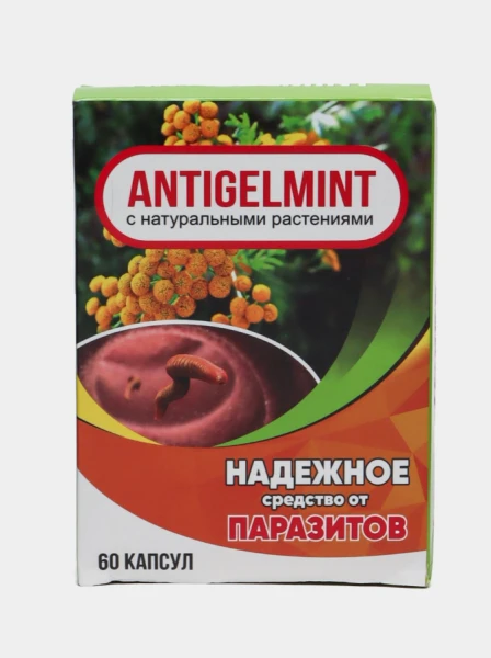 Antiparazitik kapsulalar "Antigelmint" - tananing tabiiy himoyasi