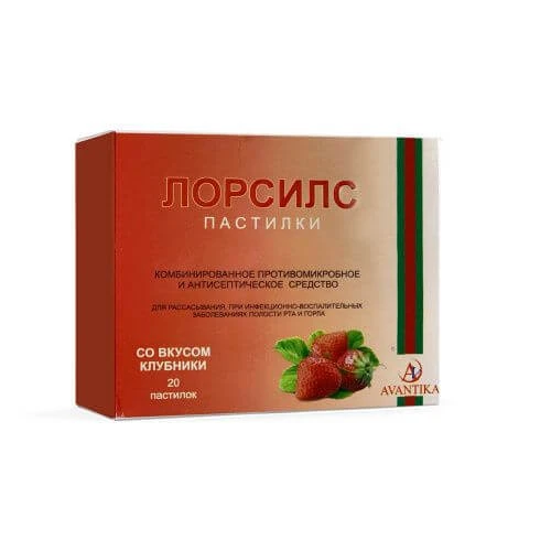 LORSILS pastilkalar so vkusom klubniki N20